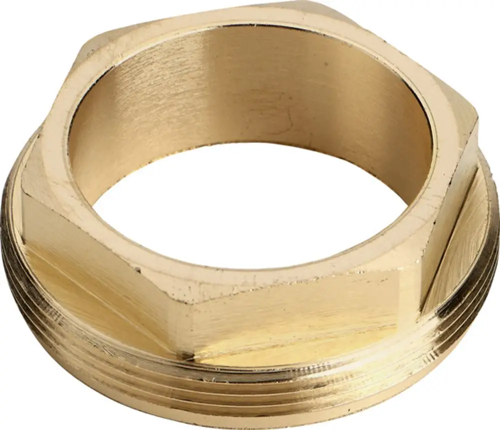 Verschlussring aus Messing mit sechseckiger Form, geeignet für Heizungsanwendungen, von der Marke Ideal Standard, zur Abdichtung von thermischen Elementen.